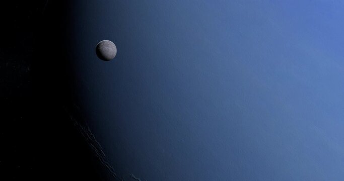 Dwarf Planet Orcus orbiting near Neptune planet