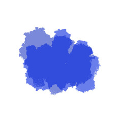 Obraz premium Blue Watercolor Stain. Decorative Hand Drawn Element. Transparent PNG clipart.