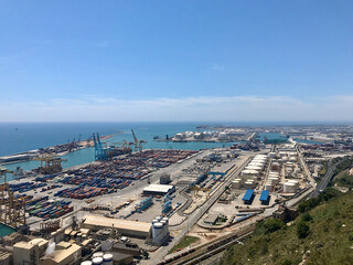 Obraz premium Barcelona, Spain, June 2019 - A view of a city