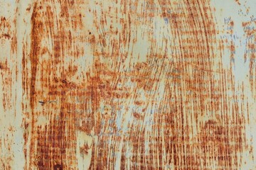 Background, texture of a poorly painted sheet of metal with rust showing through