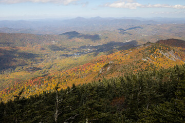 Obraz premium Fall Colors at Grandfather Mountain in Western North Carolina