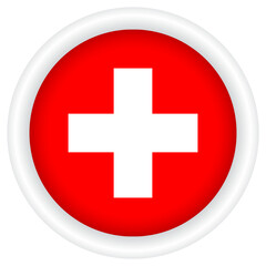 Switzerland Flag badge PNG image.