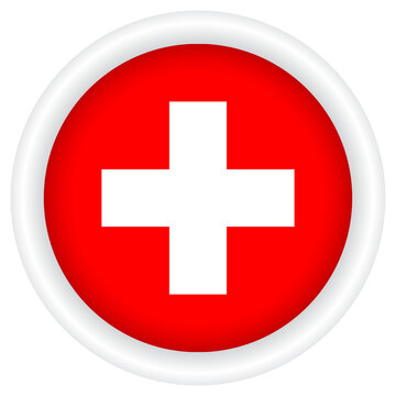 Switzerland Flag badge PNG image.