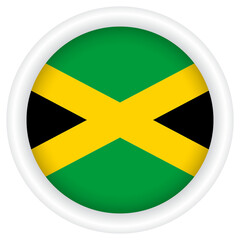 Jamaica Flag badge PNG image.