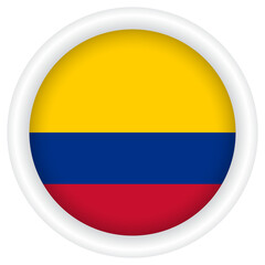Colombia Flag badge PNG image.