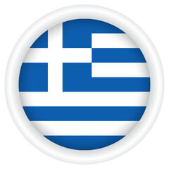 Greece Flag badge PNG image.