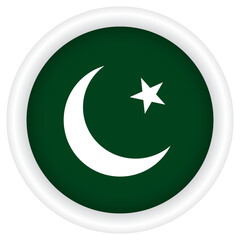 Pakistan Flag badge PNG image.