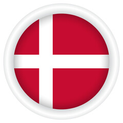 Denmark Flag badge PNG image.
