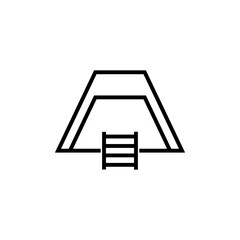 Swimming pool line icon