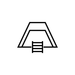 Swimming pool line icon