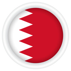 Bahrain Flag badge PNG image.