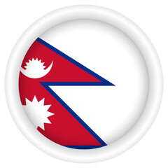Nepal Flag badge PNG image.