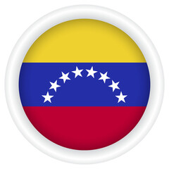 Obraz premium Venezuela Flag badge PNG image.