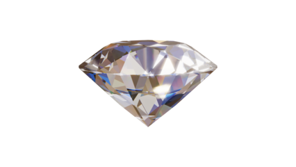 Isolated Diamond 3D rendering