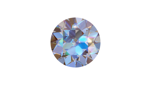 Isolated Diamond 3D rendering