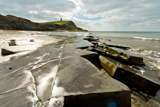 Beach at Kimmeridge Bay, Dorset, England