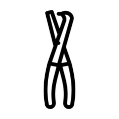 brake spring plier line icon vector. brake spring plier sign. isolated contour symbol black illustration
