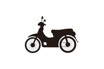 Motorcycle vector. Classic motorcycle silhouette