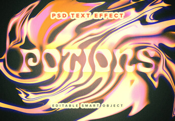 Trippy Melting Glitch Text Effect Mockup