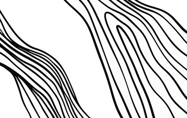 Abstract minimalist line contour in art deco design style for poster and background