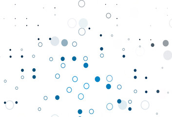 Light BLUE vector background with bubbles.