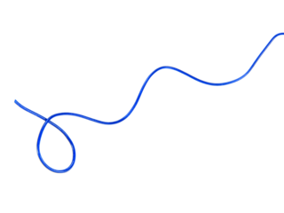 Blue wire cable of usb and adapter isolated on white background.Electronic Connector.Selection focus.