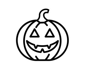 halloween pumpkin isolated on white