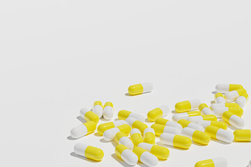 Medical pills for background. 3D Render