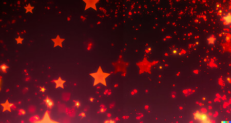 red shimmering stars background 