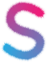 Fototapeta premium alphabet s in fur form