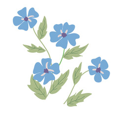 Wild Flower Icon. Hand Drawn Illustration