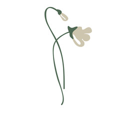 Obraz premium Wild Flower Icon. Hand Drawn Illustration
