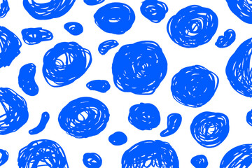Abstract blue round shape in pattern style for background