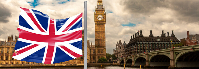 The Union Jack, or Union Flag, is the de facto national flag of the United Kingdom
