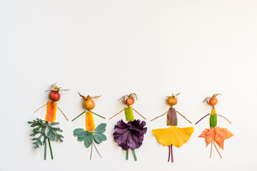 creative diy autumnal craft ideas for children from leaves and colorful flowers