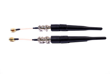 Antennas for wifi hotspot for router isolated on white