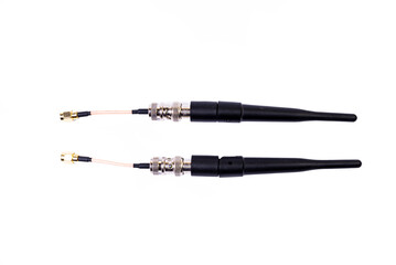 Antennas for wifi hotspot for router isolated on white