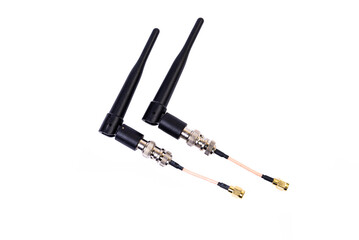 Antennas for wifi hotspot for router isolated on white