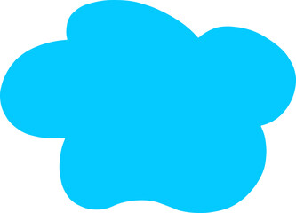 Blue cloud element png
