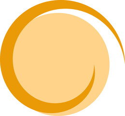 Yellow abstract circle shape png