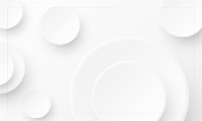 Round-shaped white background vector design