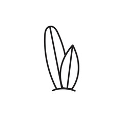 Surf Boards line icon black and white