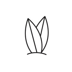 Sport Surf Board line icon black and white