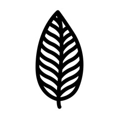 calathea tropical leaf line icon vector. calathea tropical leaf sign. isolated contour symbol black illustration