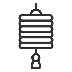Obraz premium Chinese paper lantern - icon, illustration on white background, outline style