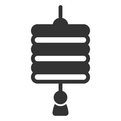 Obraz premium Chinese paper lantern - icon, illustration on white background, glyph style