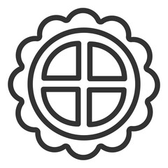 Chinese symbols - icon, illustration on white background, outline style