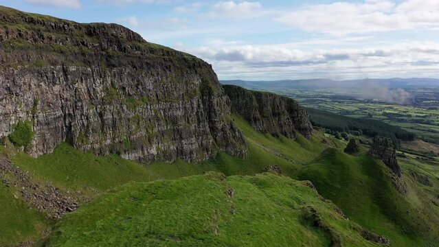 The beautiful Binevenagh mountain near Limavady in Northern Ireland, United Kingdom
