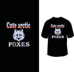cute arctic foxes t shirt design