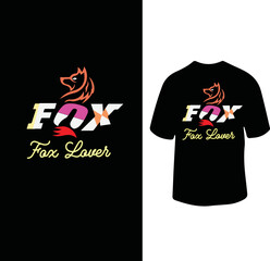 fox lover t shirt design